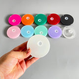 colorful replacement plastic pp acrylic lid for 16oz glass can _nina