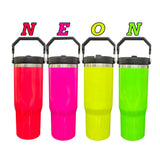 30oz flip straw neon water bottles for sublimation and laser engraving_nina