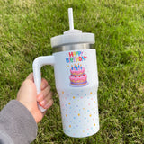 Rts usa_3D cute design printed H2.0 20oz kids tumblers with removable handle_nina