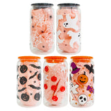 Rts usa_16oz Halloween design 3D touch UV printing beer glass cans_nina