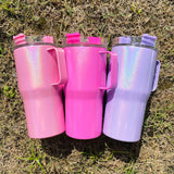 20oz kids sparkly shimmer holographic glitter blank sublimation quencher tumbler mugs_nina