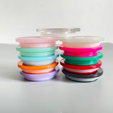 colorful replacement plastic pp acrylic lid for 16oz glass can _nina