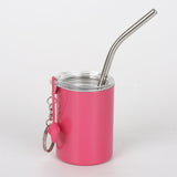 3oz mini stainless steel tumbler keychains with lids and metal straws_nina