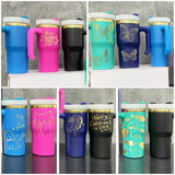 Rts usa_mirror gold plated underneath stainless steel laser engraving kids Children and students 20oz coffee travel mug tumbler_nina