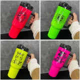 Rts usa_mirror black plated underneath 40oz H2.0 NEON colored blank sublimation tumbler mugs_nina