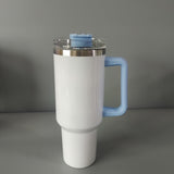 40oz H1.0 white blank sublimation quencher tumblers with colored lids and handles_nina