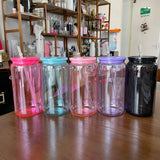 Rts usa_16oz BPA free clear transparent colored jelly macaron plastic can soda beer cans for UV DTF wraps_nina