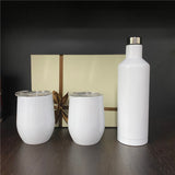 Rts usa_Sublimation coated stainless steel blank DIY Gift Custom 500ml wine bottle 12oz wine tumbler set_nina