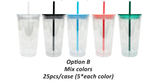 Rts usa_blank 16oz 24oz predrilled snow globe double walled Insulated plastic acrylic cold cups tumbler_nina