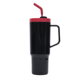 40oz clear plastic tumbler mugs with strainer sieve and detachable silicone straw caps_nina