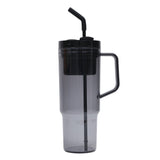 40oz clear plastic tumbler mugs with strainer sieve and detachable silicone straw caps_nina
