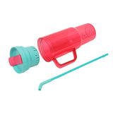 40oz clear plastic tumbler mugs with strainer sieve and detachable silicone straw caps_nina