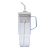 40oz clear plastic tumbler mugs with strainer sieve and detachable silicone straw caps_nina