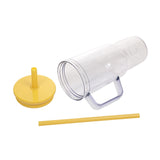 40oz clear plastic tumbler mugs with color lids and straws_nina