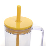 40oz clear plastic tumbler mugs with color lids and straws_nina