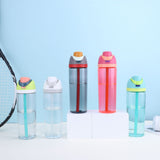 Owala Style 25oz clear frosted plastic water bottles with flip straws_nina
