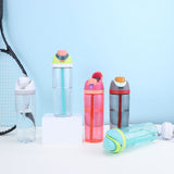 Owala Style 25oz clear frosted plastic water bottles with flip straws_nina