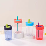 Owala Style 15oz clear plastic bottles with silicone straws_nina