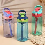 Portable leak proof Flip straw 16oz kids water bottles_nina