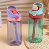 Portable leak proof Flip straw 16oz kids water bottles_nina