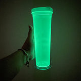 20oz glow in dark double wall snow globe curve cups with bottom hole_nina