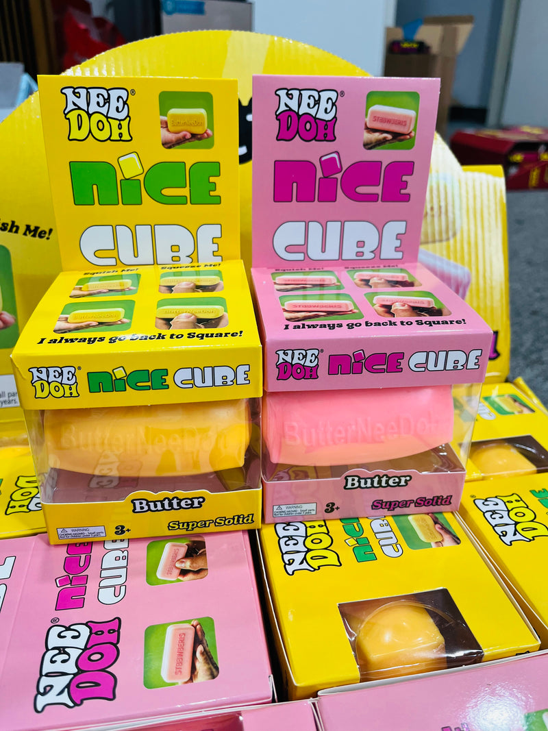 Slow bounce Realistic small TPR Yellow Pink Butter Stick squishy toys_nina