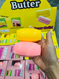 Slow bounce Realistic small TPR Yellow Pink Butter Stick squishy toys_nina
