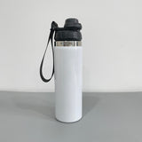 16oz 20oz adult kids white blank sublimation double wall vacuum insulated stainless steel water bottles with strap flip top lids_nina