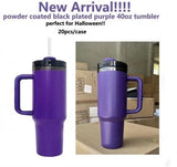 40oz H2.0 mirror black underneath powder coated purple tumbler for Halloween_nina1