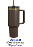 30oz 40oz H2.0 dark dark brown cocoa chocolate gold underneath quencher tumbler for laser engraving_nina