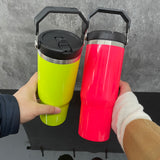 30oz flip straw neon water bottles for sublimation and laser engraving_nina