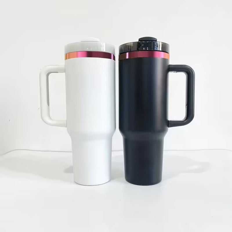 40oz H2.0 Glamour pink purple underneath white black tumblers_nina