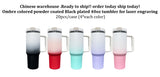 Rts usa_gradient white ombre colored powder coated black plated 40oz H2.0 tumblers_nina