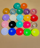 BPA free colorful bling replacement plastic lids for 16oz glass cans_nina