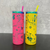 Rts usa_Christmas 20oz straight tumblers with rainbow laser engraving Disney design_nina