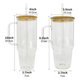 Rts usa_32oz 40oz clear frosted glass mugs with handle for UV DTF wraps_nina