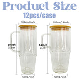 Pre-drilled 32oz 40oz clear snowglobe double wall glass mugs with bamboo lids for sublimation_nina