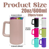 Rts usa_20oz rainbow plated coffee mugs tumblers with removable handle_nina