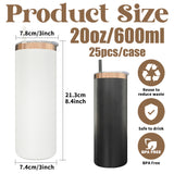 black white powder coated mirror copper plated underneath 20oz skinny straight tumbler for laser engraving_nina