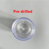 blank 16oz 24oz predrilled snow globe double walled Insulated plastic acrylic cold cups tumbler_nina