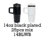 Rts usa_Halloween Parents child style 14oz 40oz mirror black plated tumblers with removable handle for laser_nina